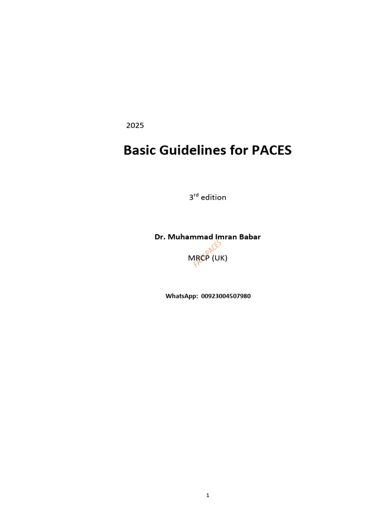 1 - Basic Guidelines 2025 | PDF | Physical Examination | Physical Therapy