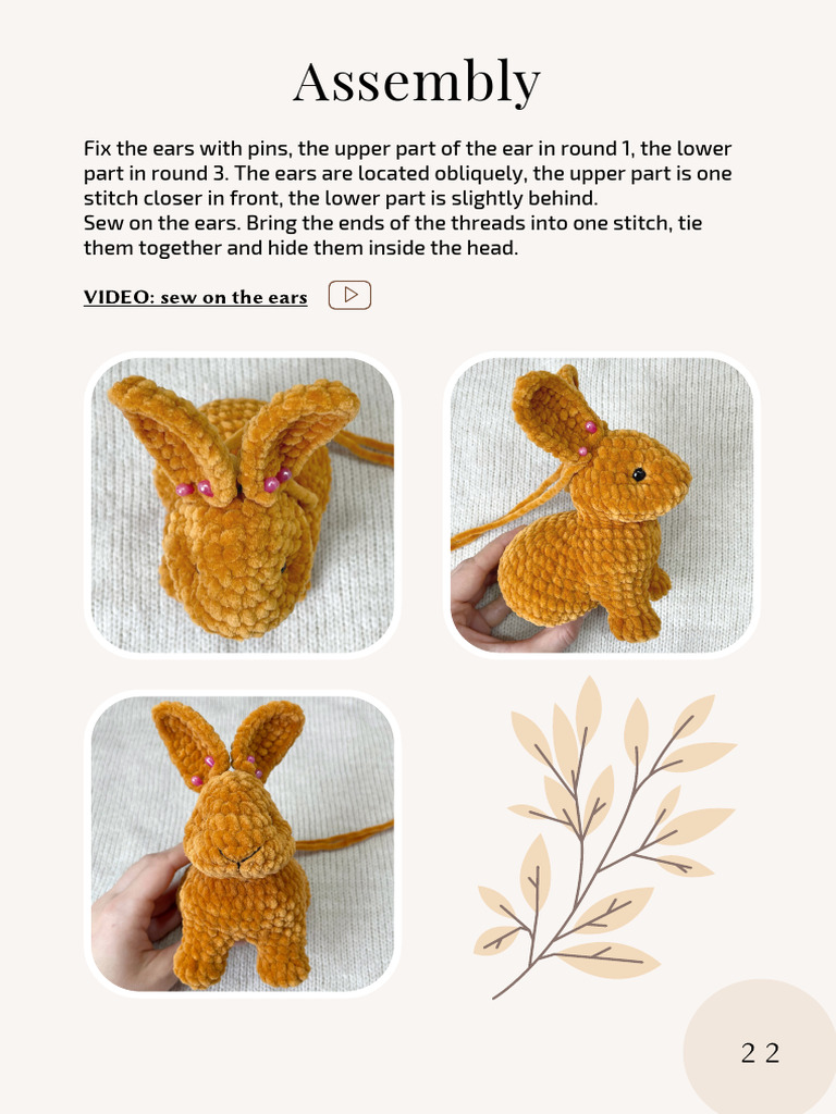 How to Sew Toy Ears: Step-by-Step Guide | PDF