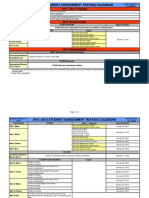 2011-2012 Student Assessment Testing Calendar: 2011-2012 Training