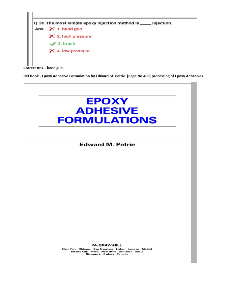 Expoxy Hand Gun Objection 100% | PDF
