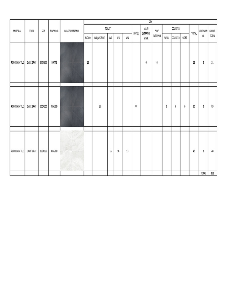Floor Tile Layout Plan Overview | PDF