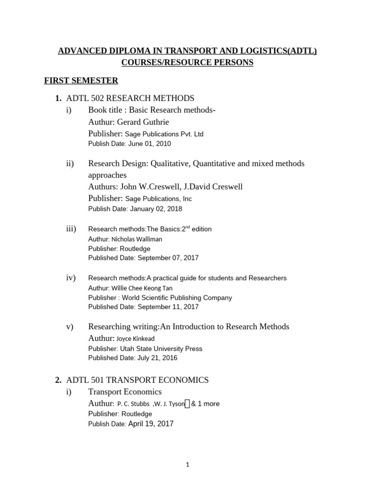 Transport and Logistics Course Resources | PDF | Economies | Business