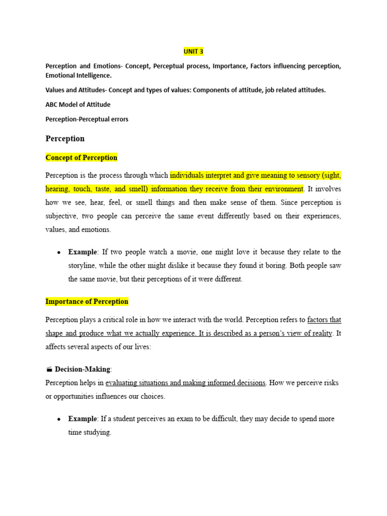 Understanding Perception in Decision-Making | PDF | Attitude ...