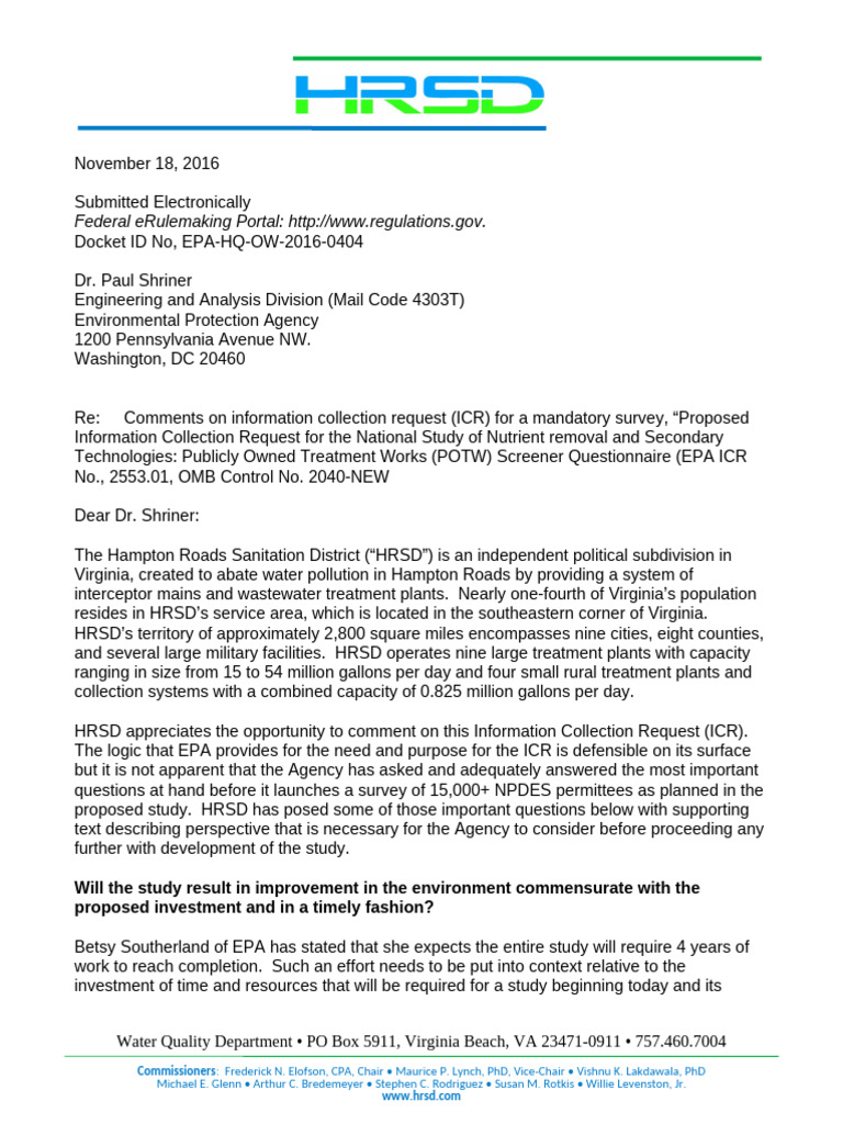 EPA HQ OW 2016 0404 0046 - Attachment - 1 | PDF | Clean Water Act ...
