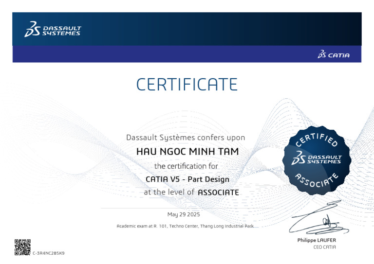 Certificate C 3R4NC285K9 | PDF