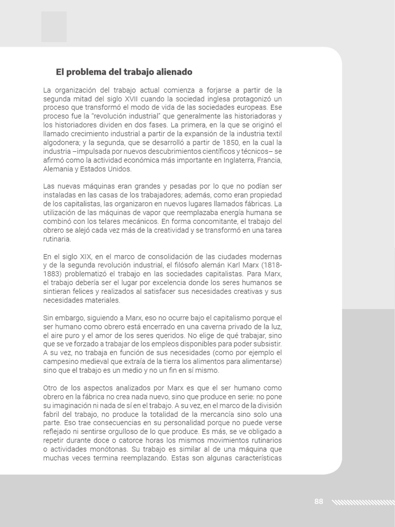 Trabajo Alienado | PDF | La teoría de la alienación de Marx | Karl Marx