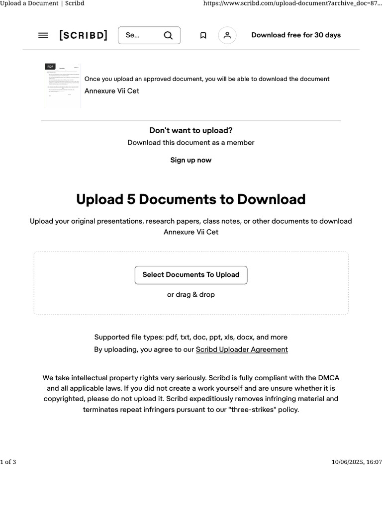 Upload and Download Documents on Scribd | PDF