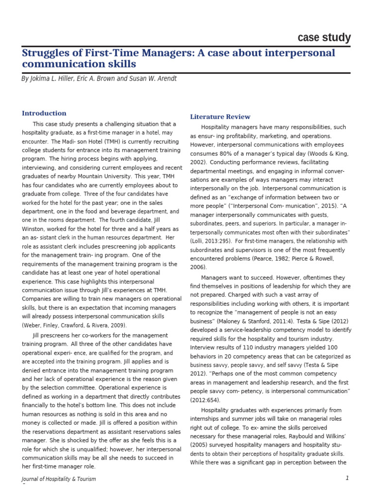 JHTC Vol5Issue2-Hiller Case | PDF | Recruitment | Interpersonal ...