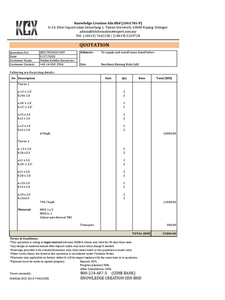 Quotation for Installation Services | PDF | Business Law | Private Law