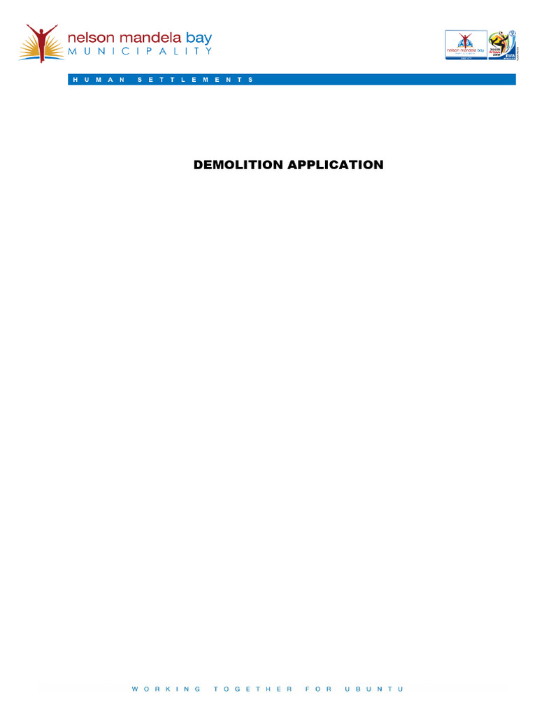 Demolition Application | PDF