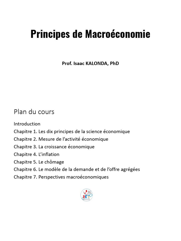 Principes fondamentaux de macroéconomie | PDF | Produit intérieur brut ...