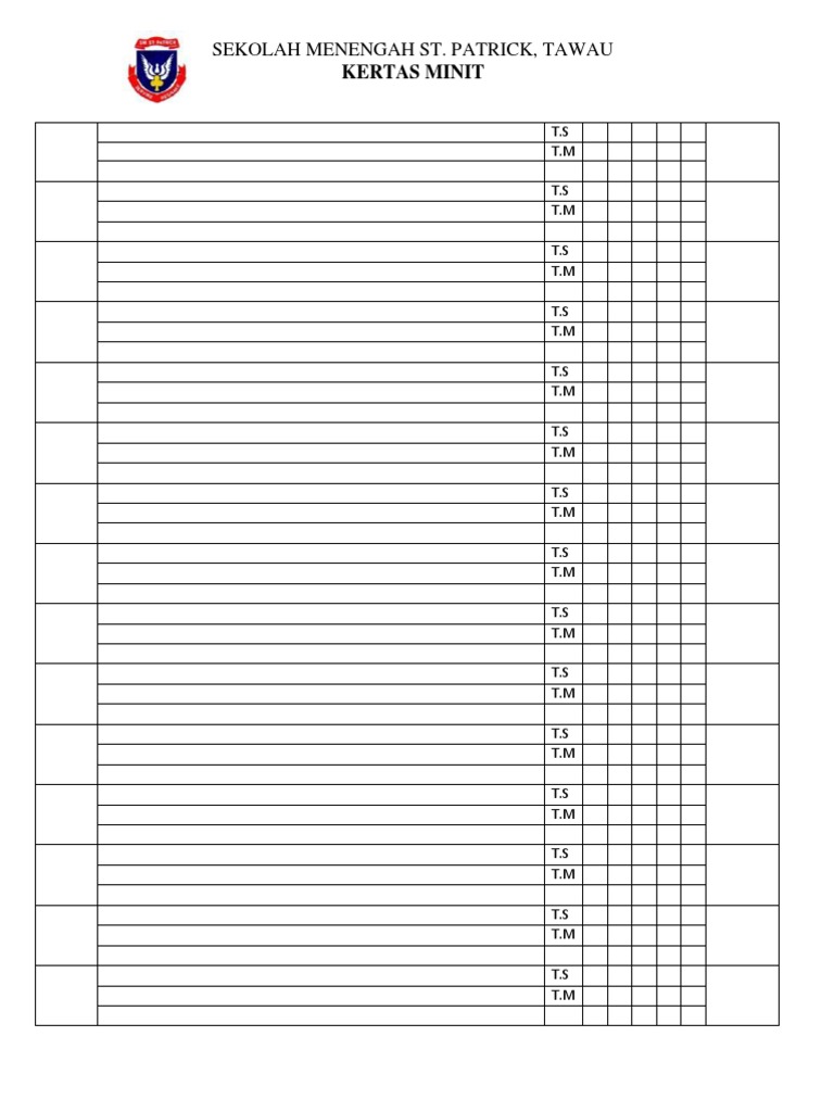 Kertas Minit Fail 