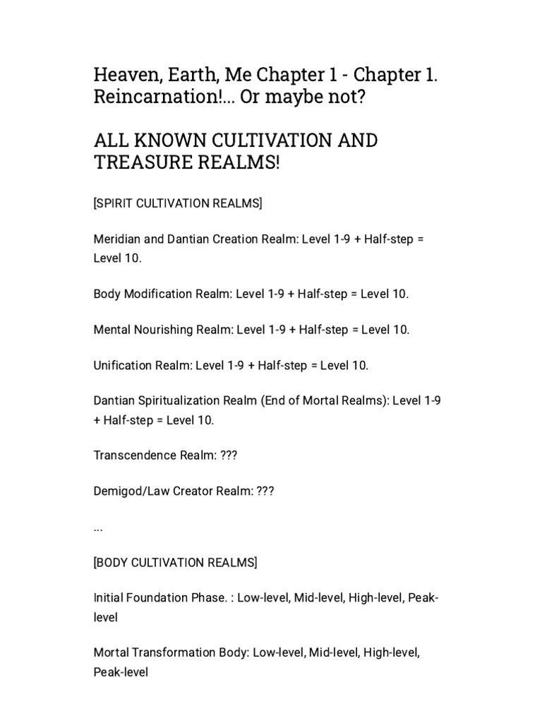 Cultivation Realms and Epic Battles | PDF | Demons | Soul