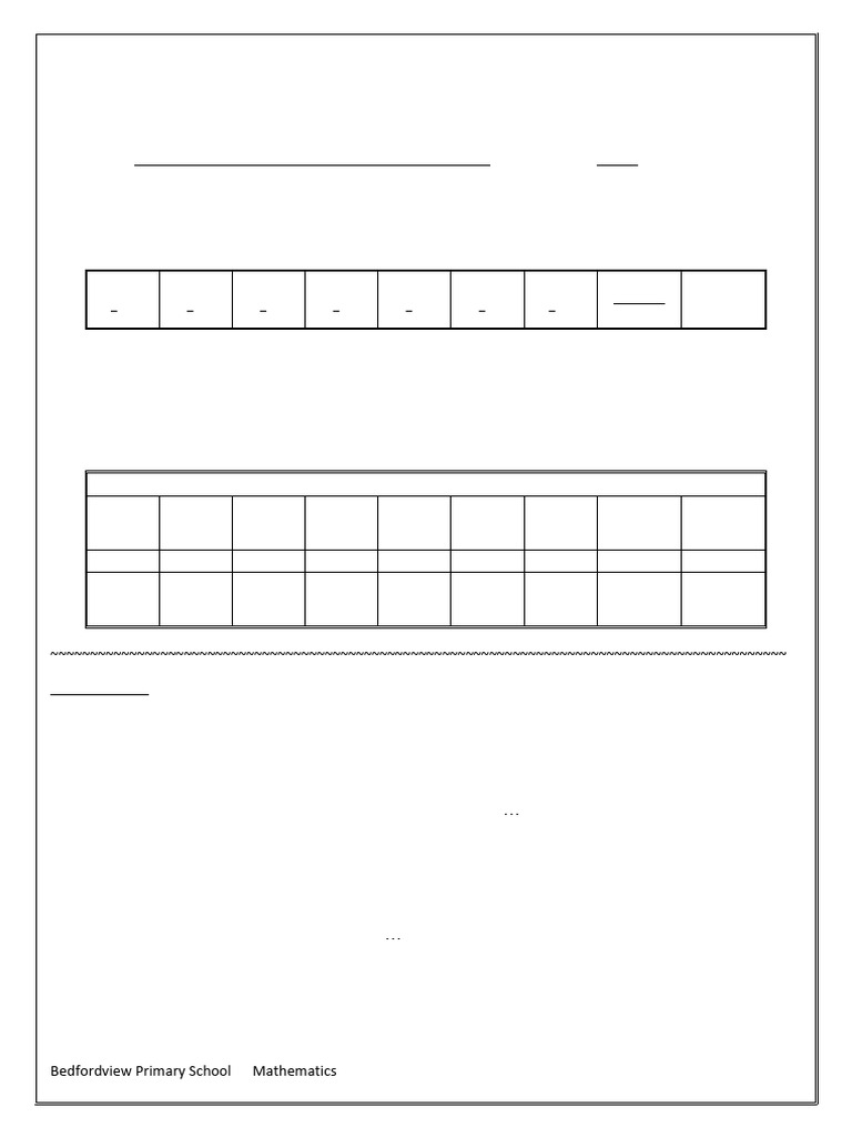 Grade 4 Term 2 Maths Test Paper | PDF | Mathematics