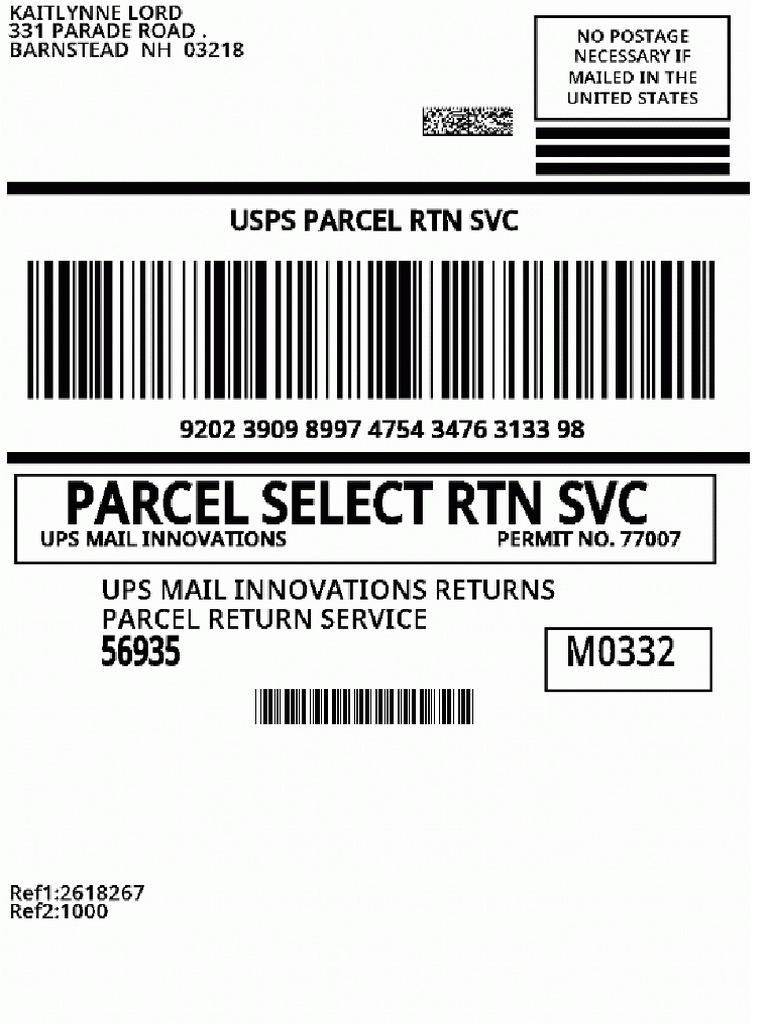 Return Label 2618267 | PDF