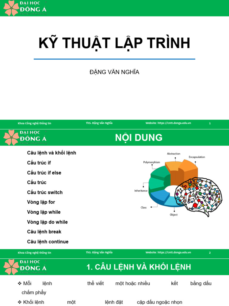 BG K Thut LP TRNH CHNG 6. CC LNH Iu Khin VNG LP | PDF