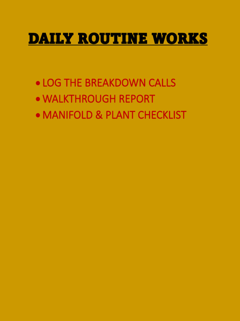 Daily Routine Works | PDF