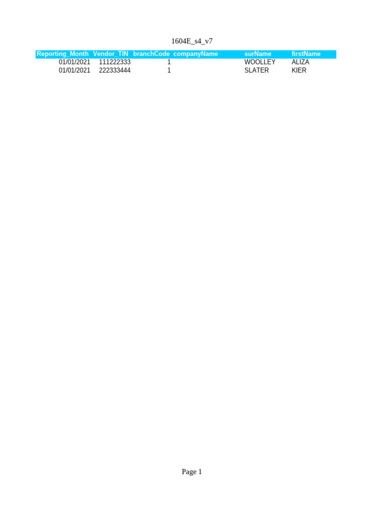 1604E Schedule 4 Template | PDF