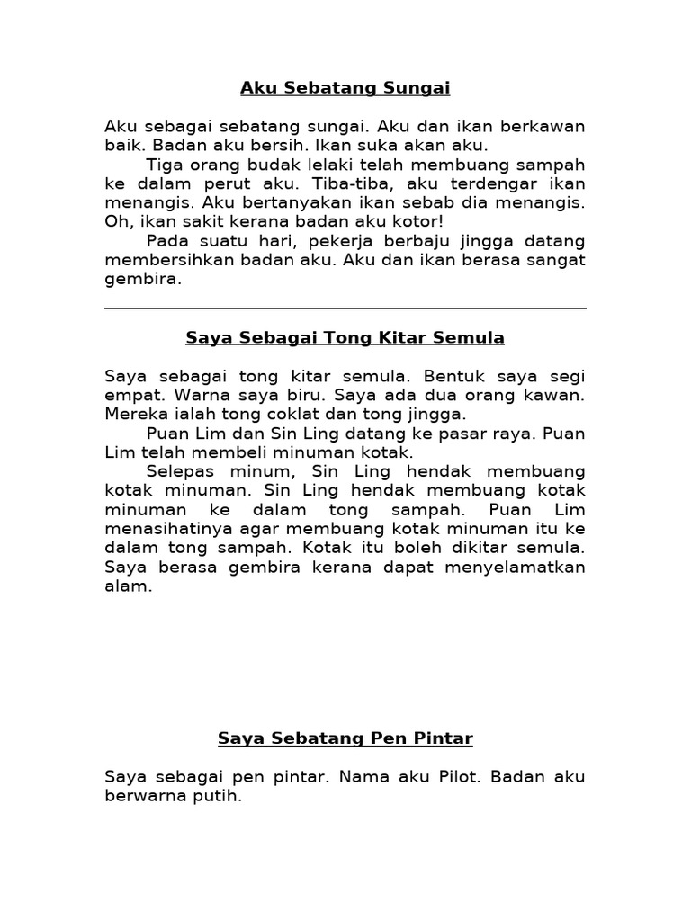 Sebatang Sungai dan Alam Bersih | PDF