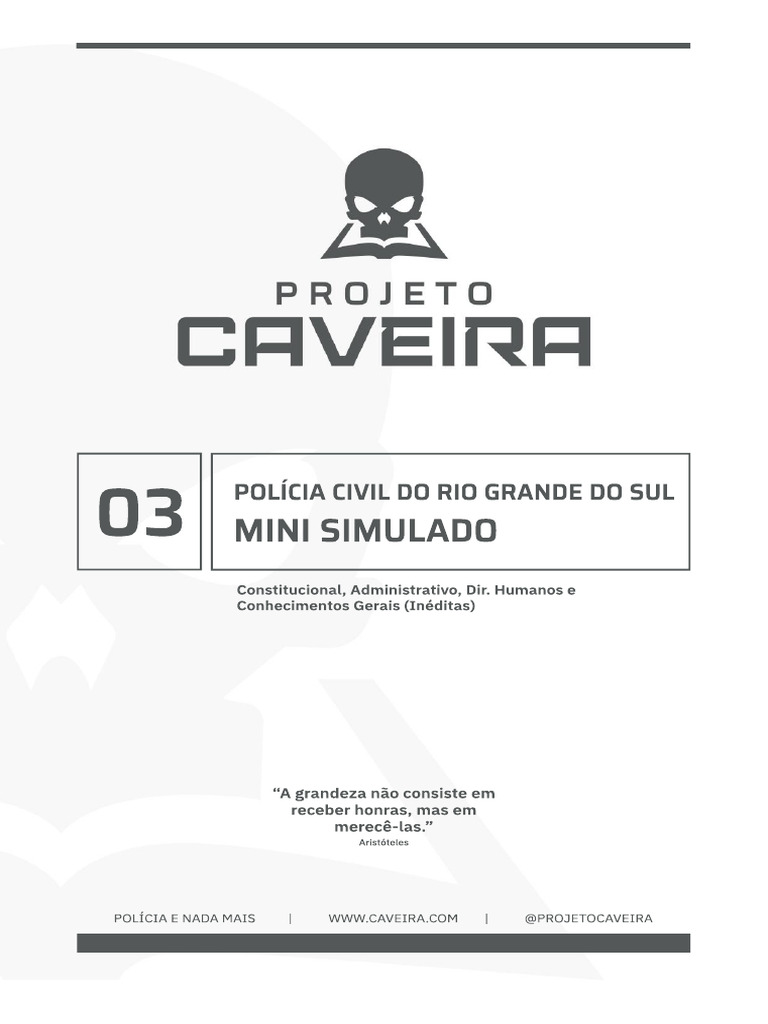 Mini Simulado PCRS: Direito Constitucional e Administrativo | PDF ...