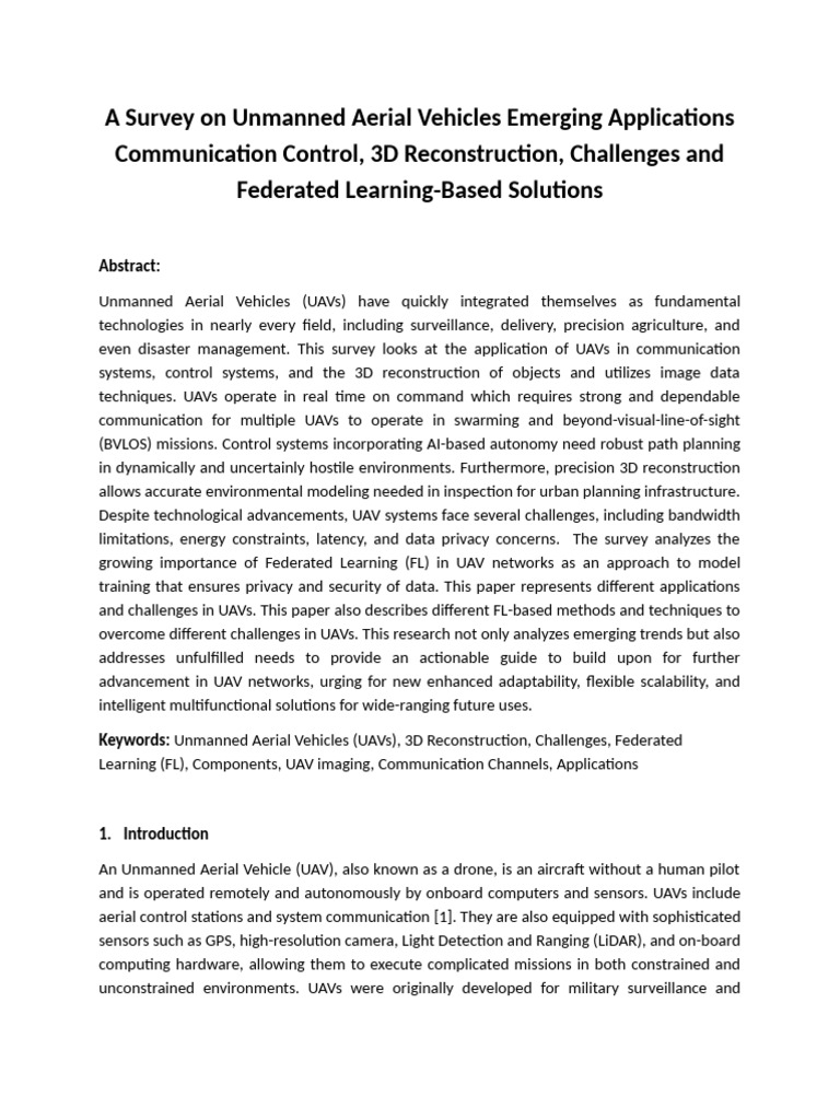 Unmanned Aerial Systems PDF Unmanned Aerial Vehicle Lidar