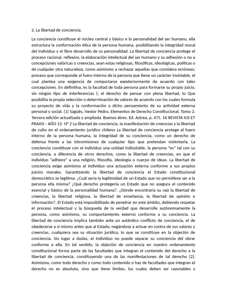 Libertad de Conciencia | PDF | Objetor de conciencia | Derechos humanos