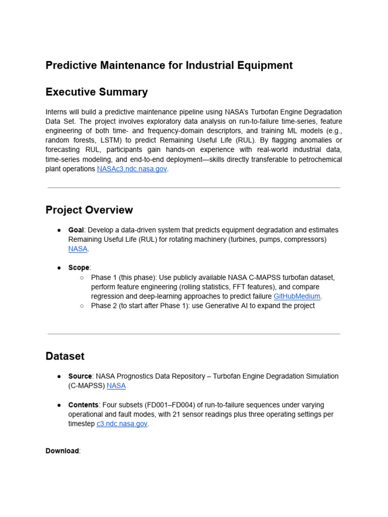 NASA Turbofan Predictive Maintenance Project | PDF | Applied Mathematics