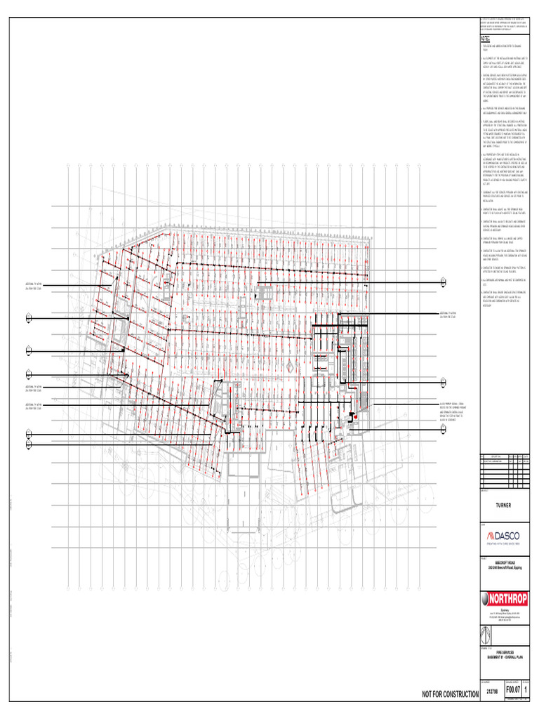 f00.07 Fire Services Basement 01 Overall Plan Rev.1 | PDF