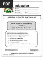 Grade 8 Geography Term 2 Test Paper | PDF | Longitude | Latitude