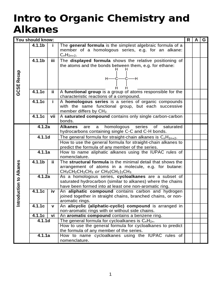 Understanding Alkanes in Organic Chemistry | PDF | Alkane | Isomer