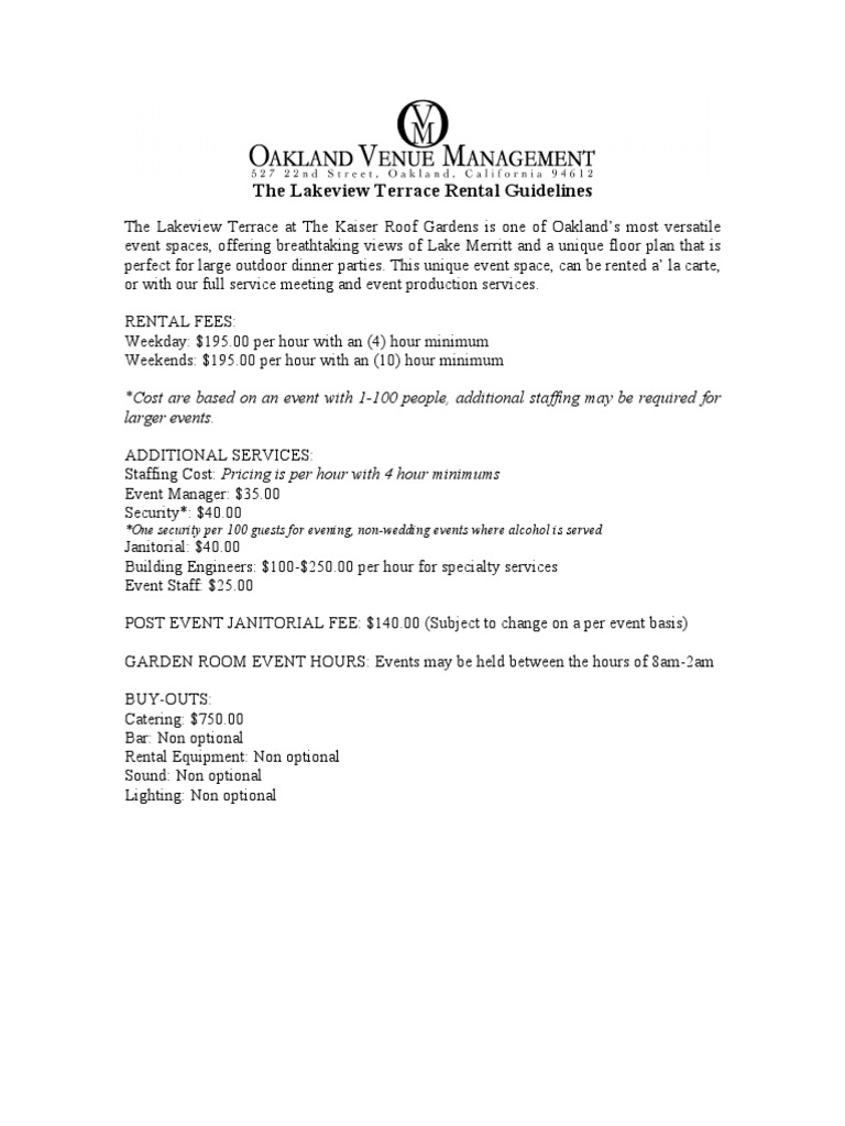 The Lakeview Terrace Rental Guidelines PDF Insurance Recycling