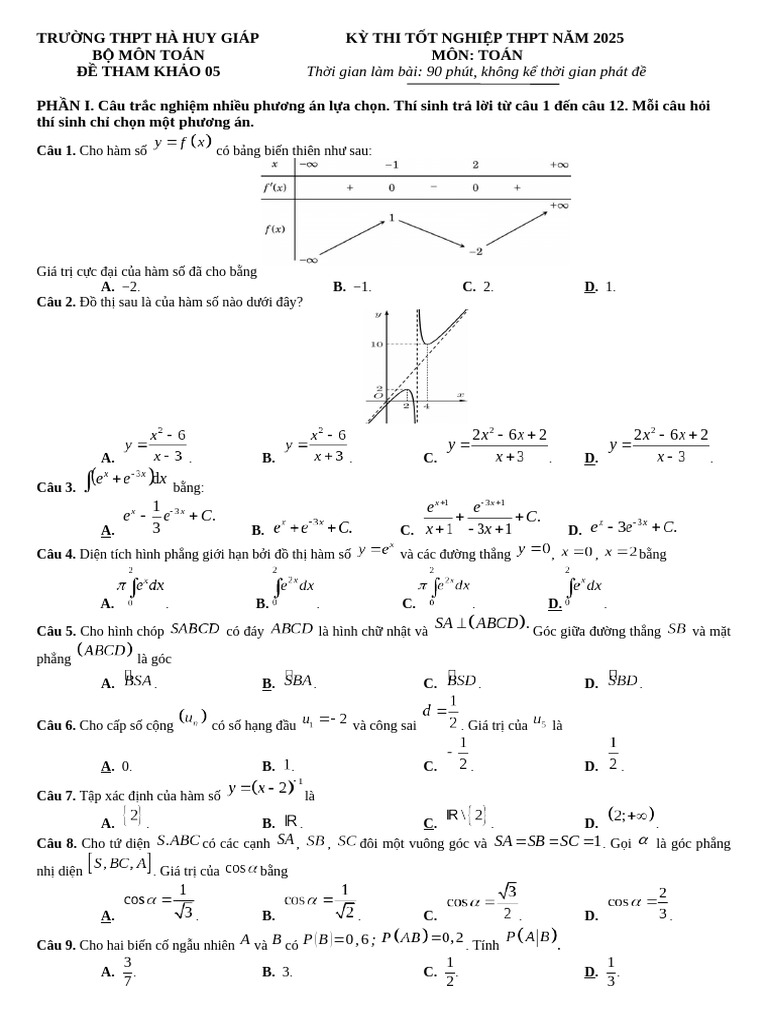 De 05 - (1) - Tân - GV | PDF