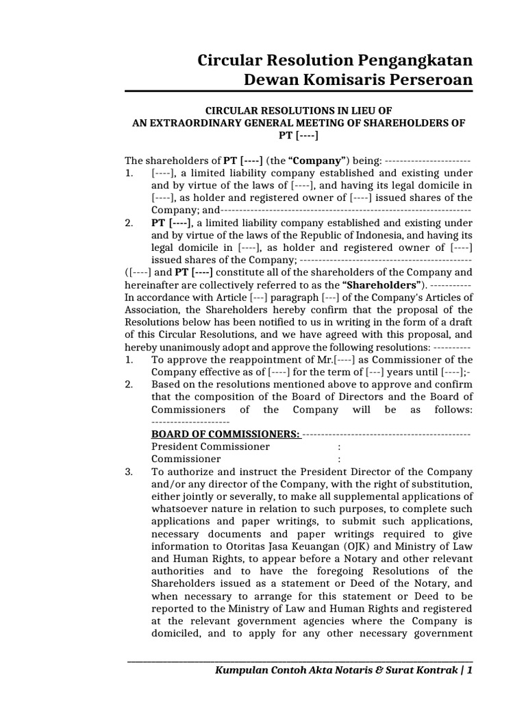 Circular Resolution for Board Appointment | PDF | Private Law | Government