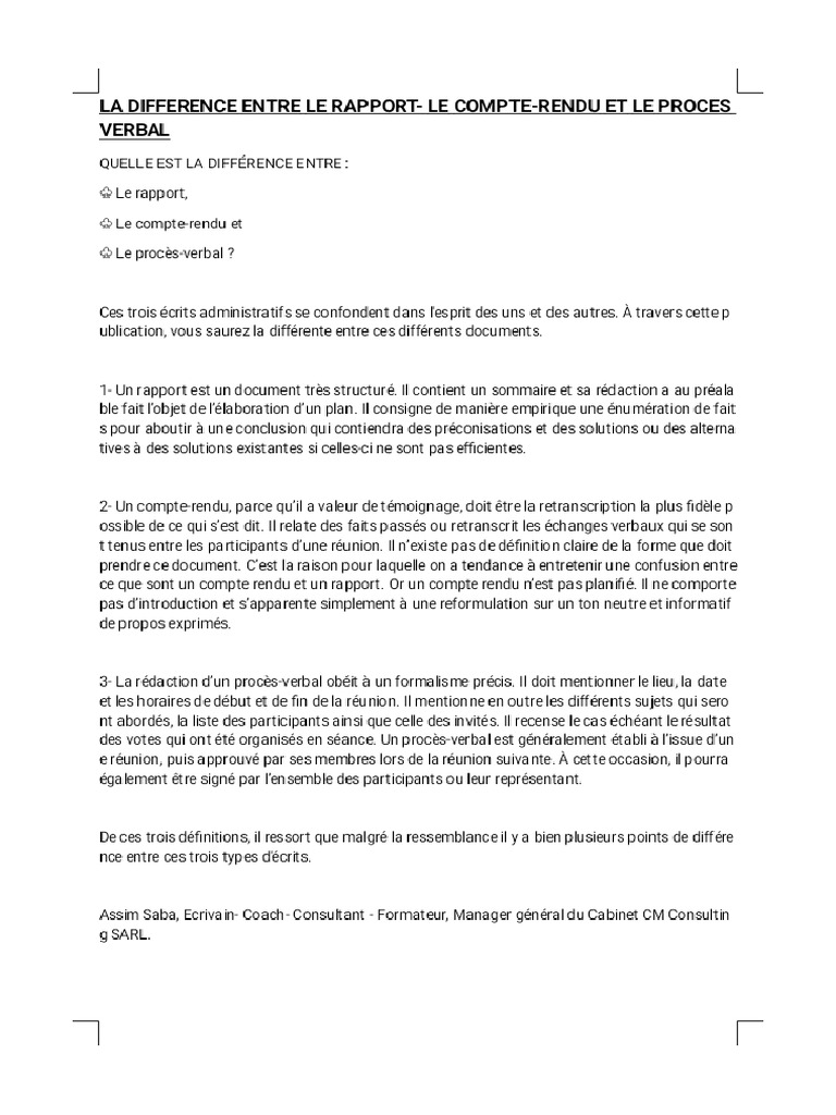 La Difference Entre Le Rapport - Phoenix | PDF