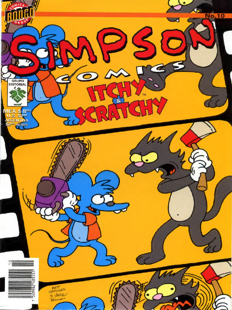 Simpson Comics 010 Itchy Scratchy Tomy Daly La Pel Cula