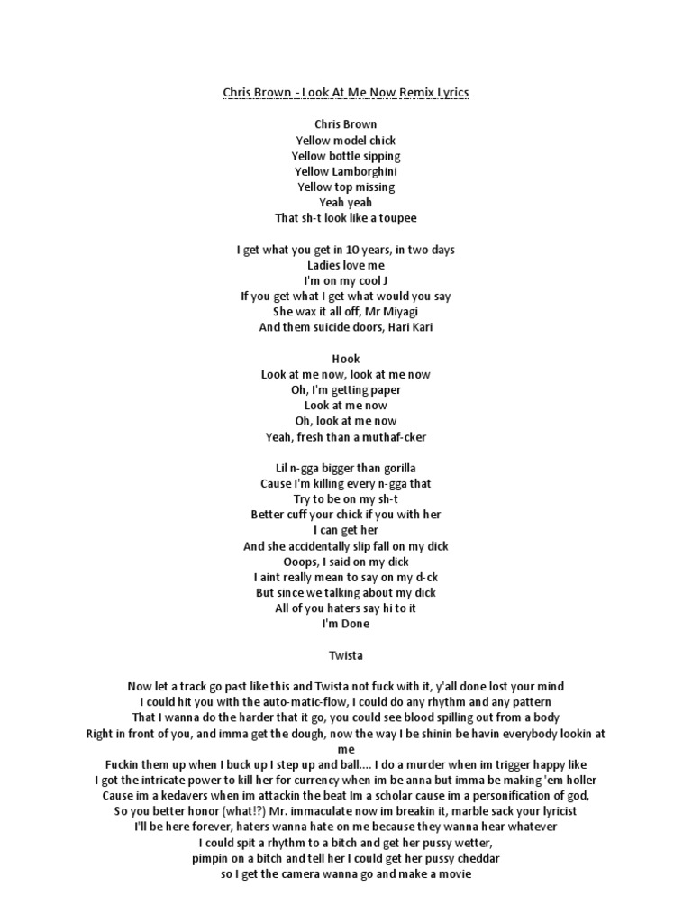 Lyrics Center Black And Yellow Lyrics Chris Brown
