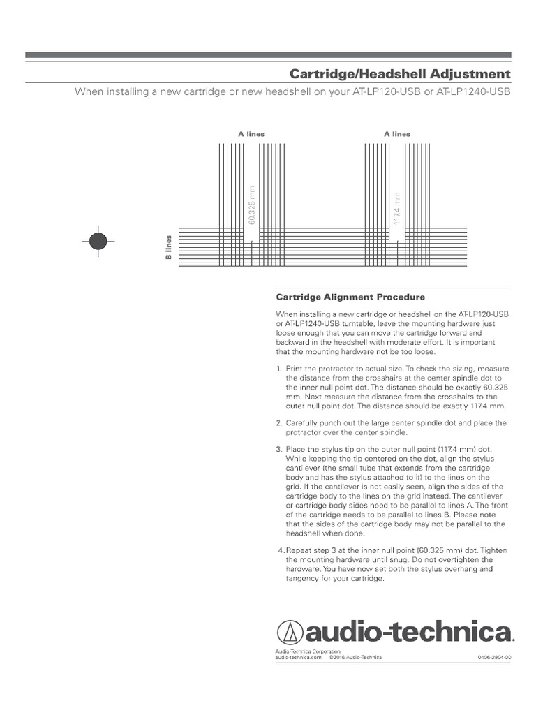 AUDIO TECHNICA ALIGNMENT PROTRACTOR PDF visual data 3