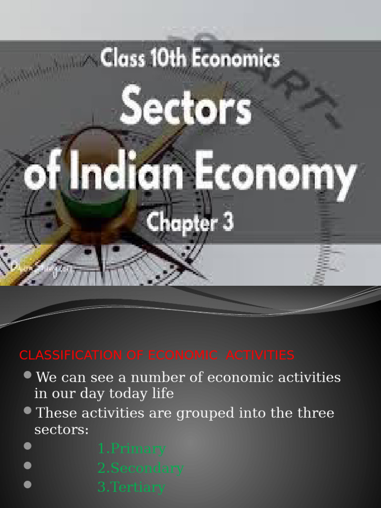 Class X Economics Chapter 2 Sectors of The Indian Economy 1 | PDF ...