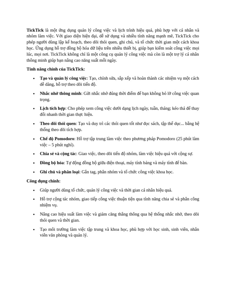 Tick Tick | PDF