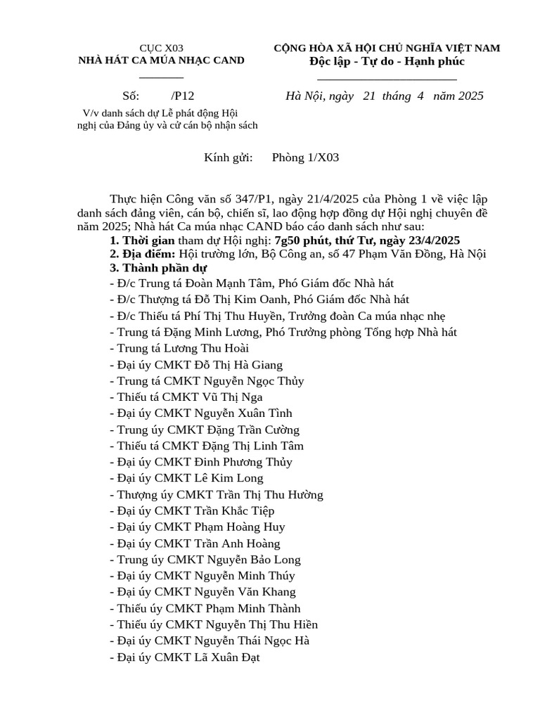 Traloi CV347 Phong 1 | PDF
