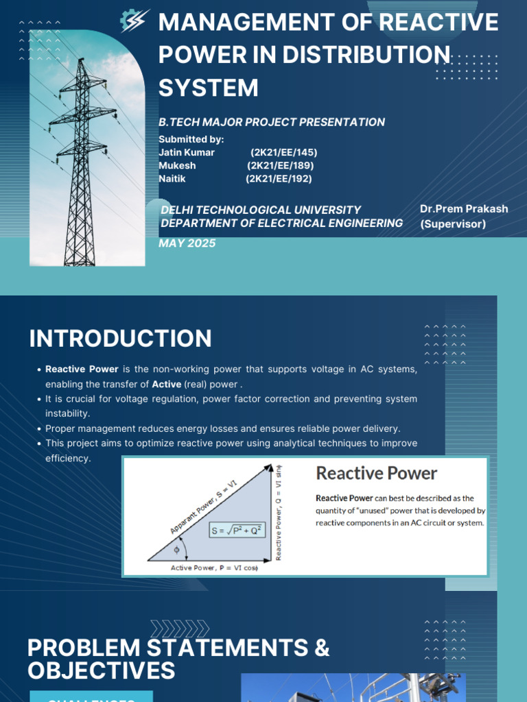 Reactive Power Management in Distribution | PDF | Ac Power | Capacitor