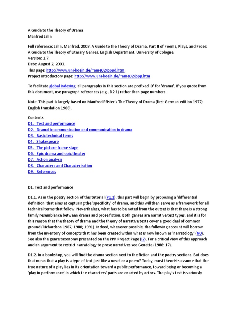 A Guide To The Theory of Drama | PDF | Art