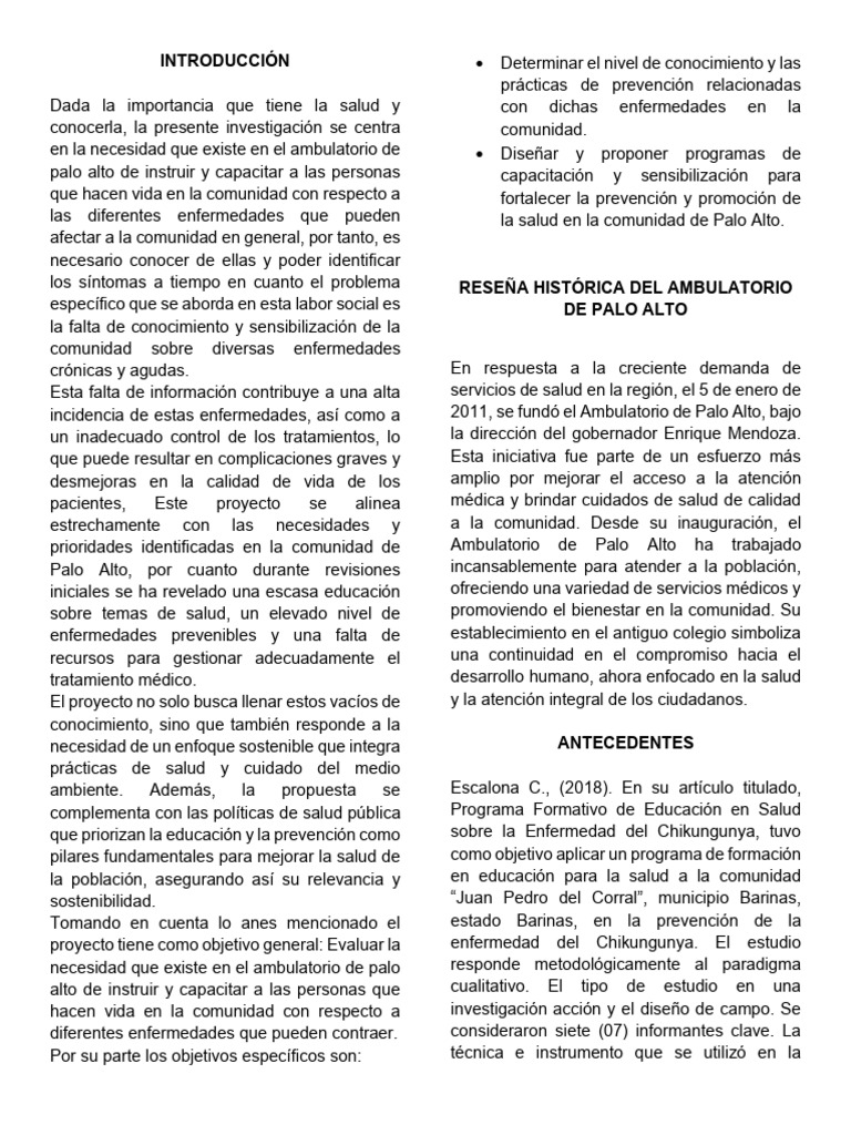 Paper - Falta de Personal en El Ambulato | PDF | Cuidado de la salud