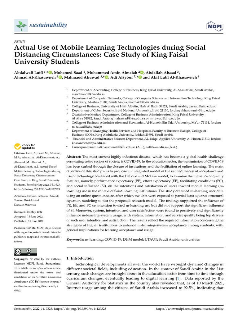 Mobile Learning Use During COVID-19 | PDF