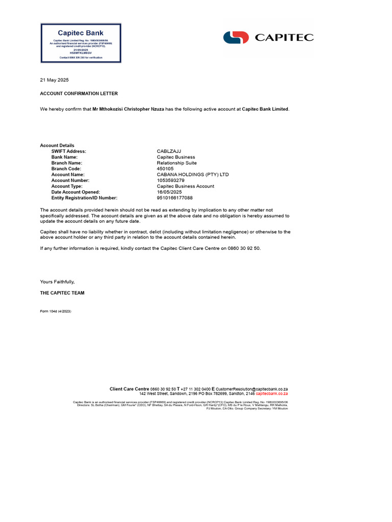 Account Confirmation 3279 Pdf Business Justice