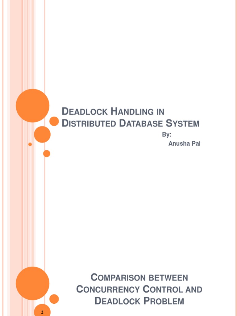 Deadlock Handling in Distributed Databases | PDF | Concurrency ...