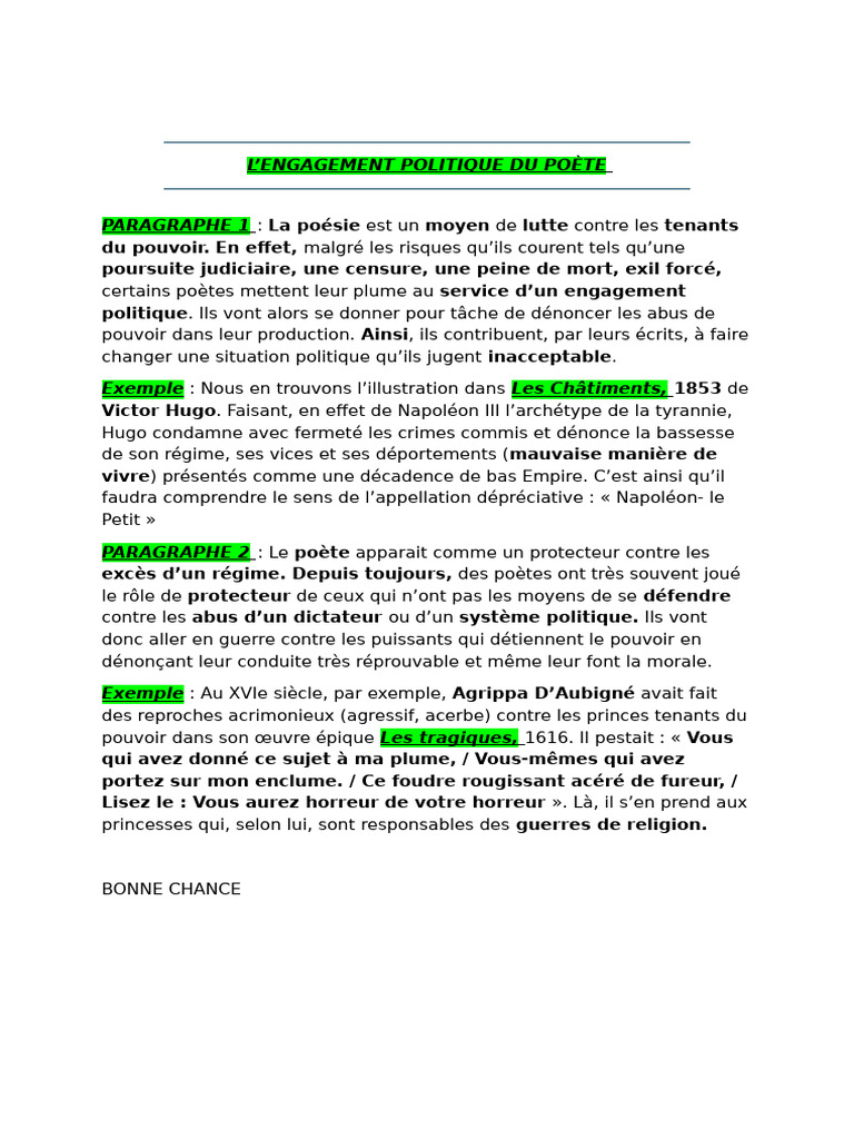 Poésie et Engagement Politique | PDF