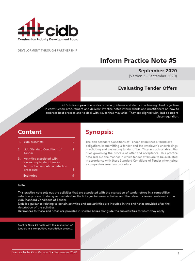Evaluating Tender Offers Guide | PDF | Procurement | Offer And Acceptance