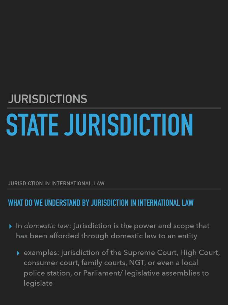 State Jurisdiction and Immunities From Jurisdiction | PDF ...