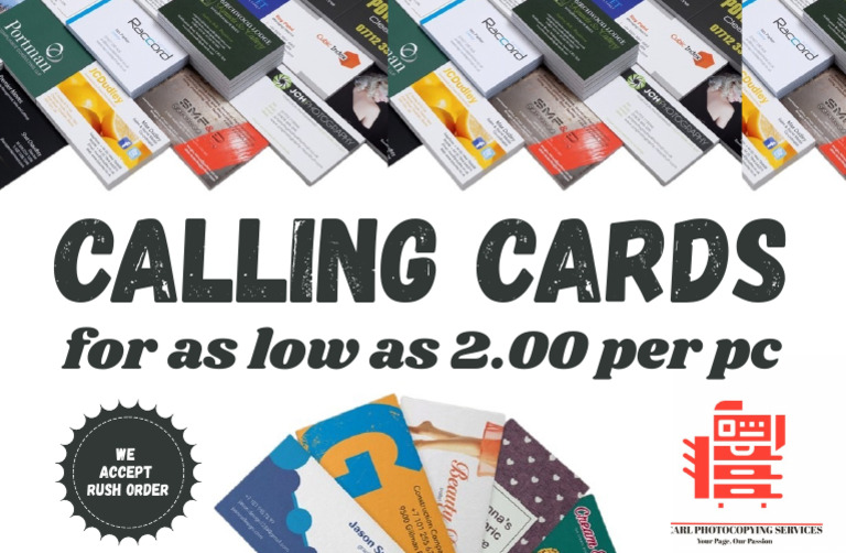 Calling Cards Full Color | PDF